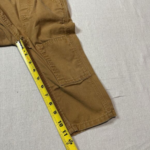 Carhartt Bibs Double Knee Overalls Toddler Kids Brown Canvas Hunting Duck sz 2T - Picture 4 of 5